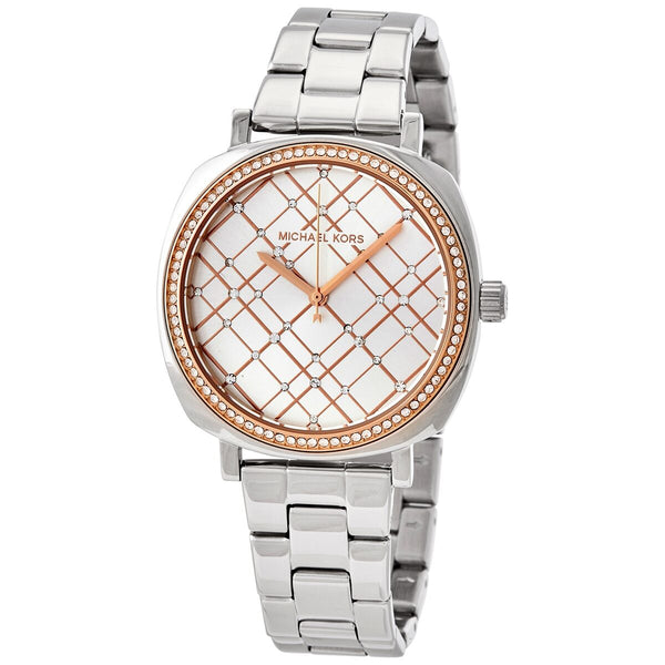 Michael Kors Nia Quartz Silver Crystal Dial Ladies Watch #MK3988 - Watches of America