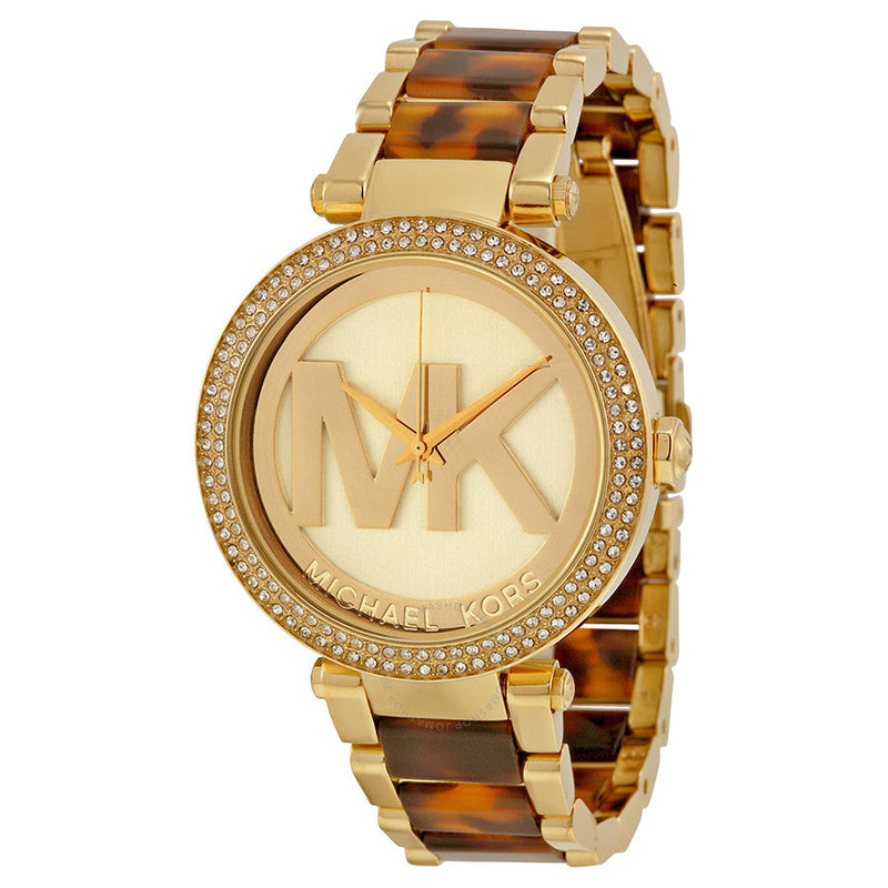 Michael Kors Parker Champagne Dial Ladies Watch  MK6109 - Watches of America