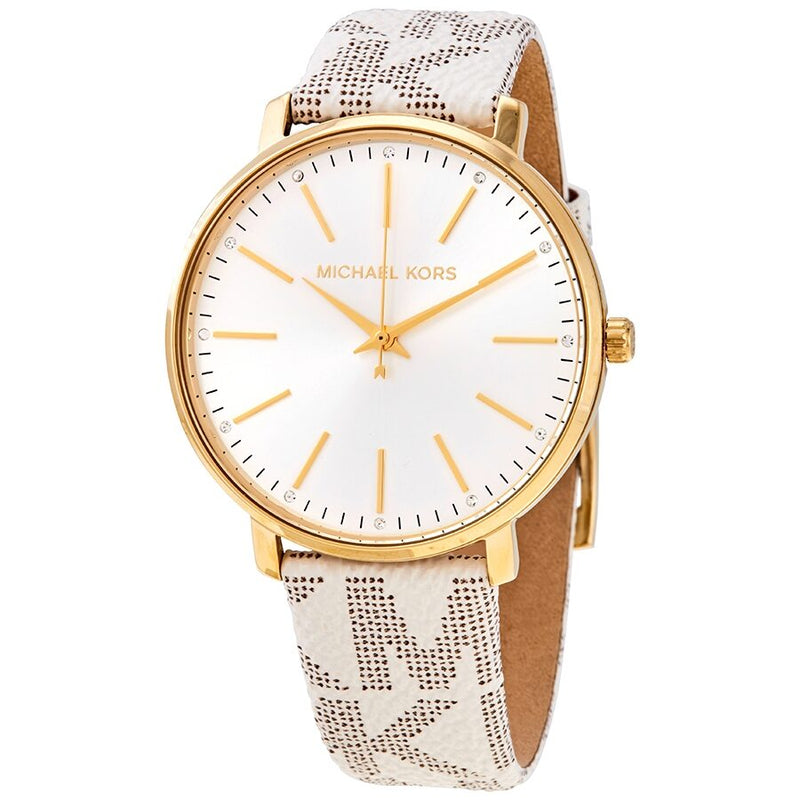 Michael Kors Pyper Quartz Crystal White Dial Ladies Watch #MK2858 - Watches of America