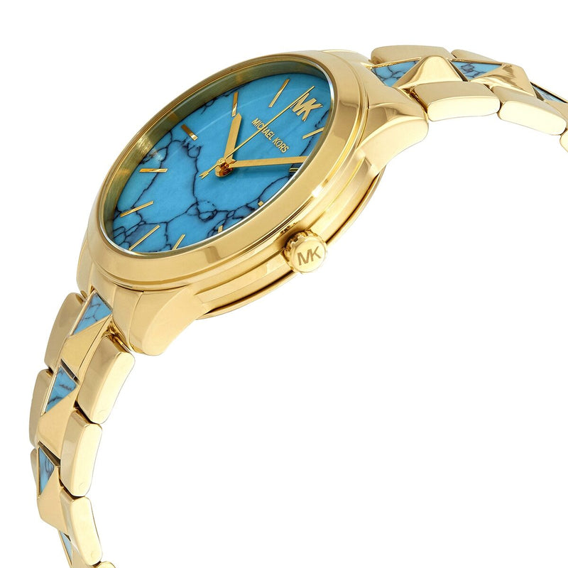 Michael Kors Runway Mercer Turquoise Dial Ladies Watch MK6670