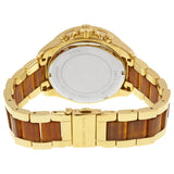 Michael Kors Wren Crystal Pave Dial Chronograph Gold-Tone and Amber Tortoise Acetate Ladies Watch MK6294 - Watches of America #3