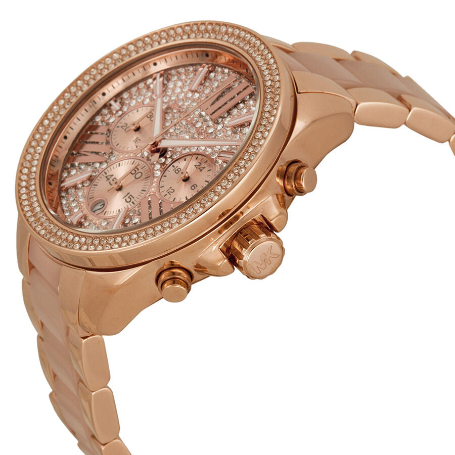 Michael Kors Wren Crystal Pave Dial Chronograph Ladies Watch MK6096 D Watches of America