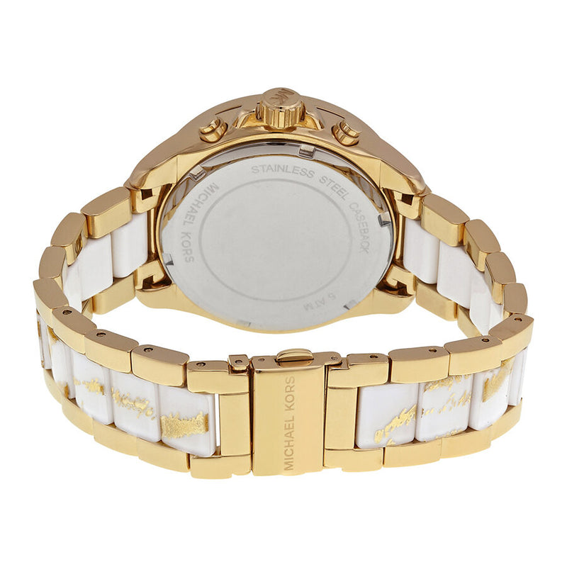 Michael Kors Wren White Zebra Diamond Dial Ladies Quartz Watch MK6157 Watches of America