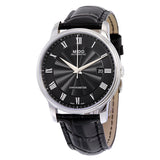 Mido Baroncelli Automatic Black Dial Black Leather Men's Watch #M0104081605320 - Watches of America