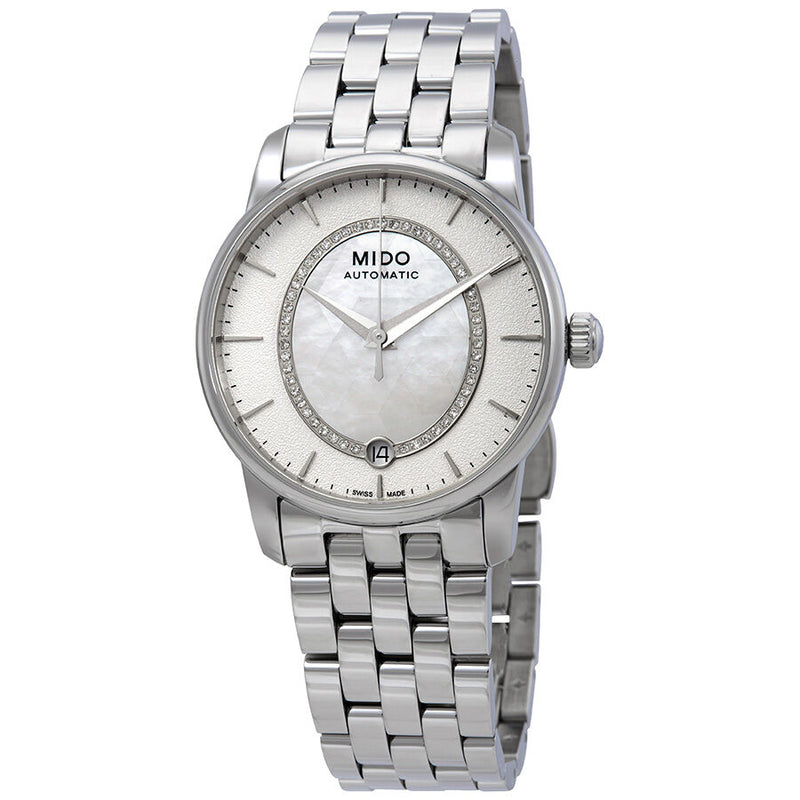 Mido Baroncelli Automatic Mother of Pearl Dial Ladies Watch #M0072071111600 - Watches of America