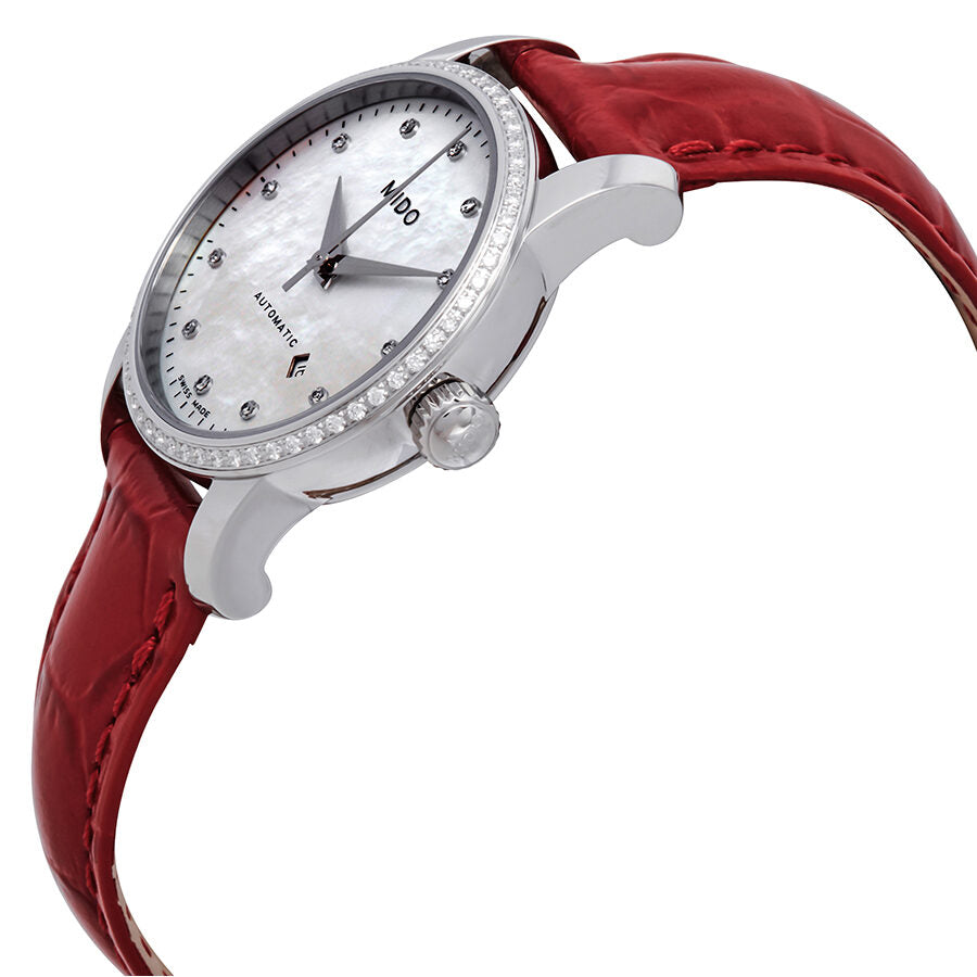 Mido Baroncelli Automatic Mother of Pearl Diamond Dial Ladies 