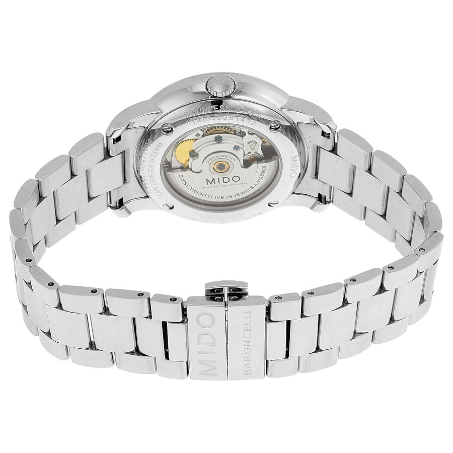 Mido Baroncelli Chronometer Automatic Silver Dial Men s Watch M0104081103300 M010.408.11.033.00 Watches of America