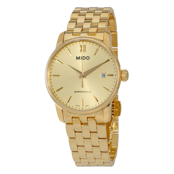 Mido Baroncelli Yellow Gold PVD Steel Men s Watch M0134103302100 Watches of America