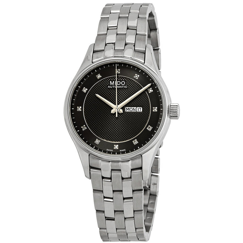 Mido Belluna Automatic Diamond Black Dial Ladies Watch #M001.230.11.066.91 - Watches of America