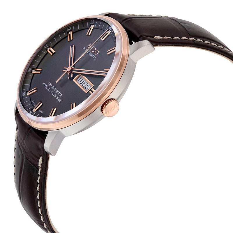Mido Commander II Grey Dial Maroon Leather Men's Watch #M0214312606100 - Watches of America #2