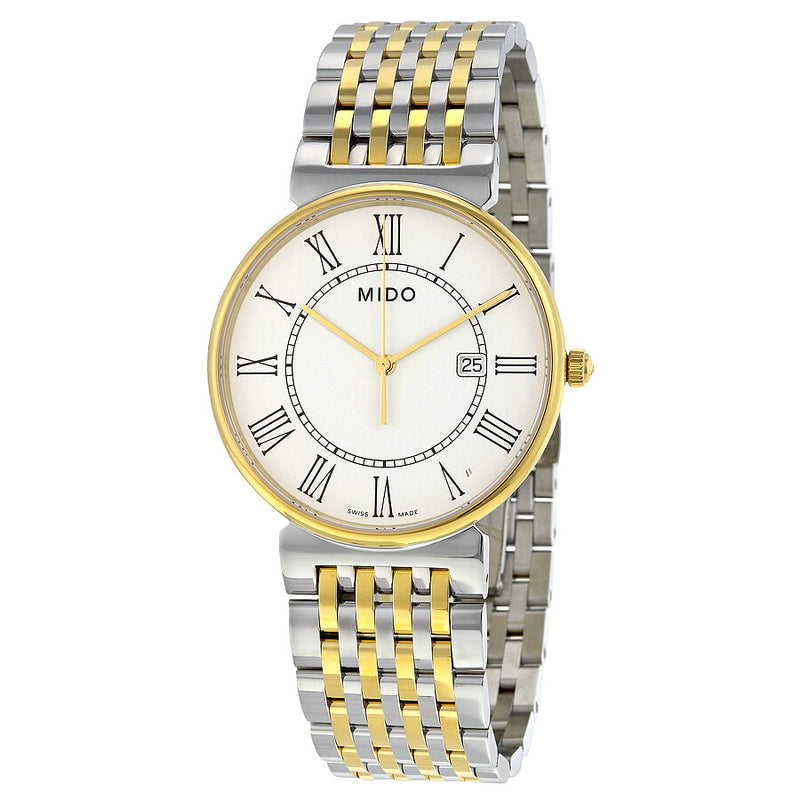 Mido Dorada White Dial Two-tone Men's Watch #M009.610.22.013.00 - Watches of America