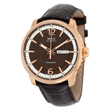 Mido Great Wall Automatic Black Dial Brown Leather Men's Watch #M0196313629700 - Watches of America