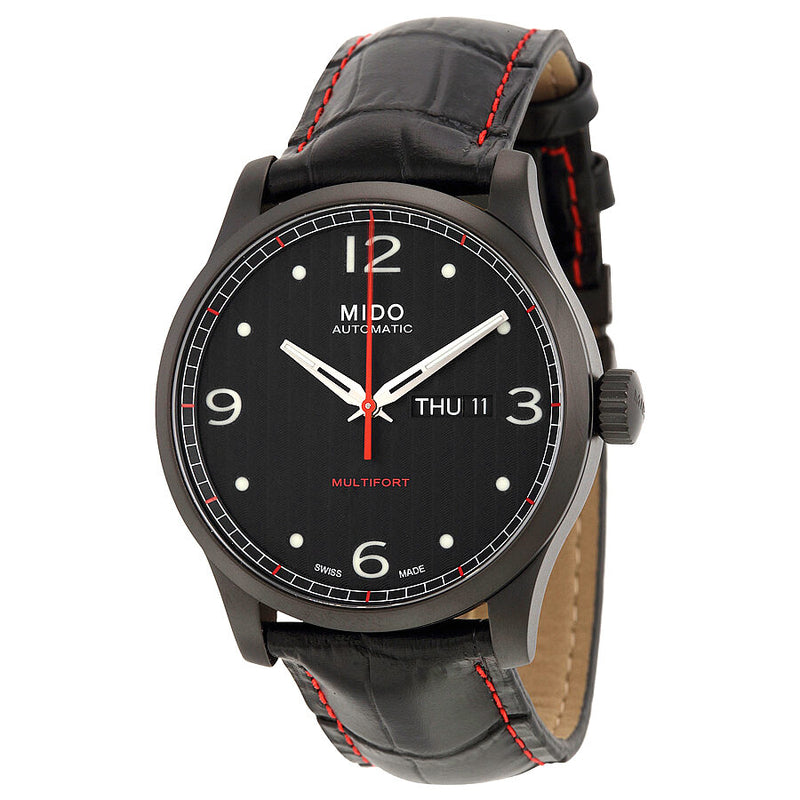 Mido Multifort Automatic Black Dial Men's Watch #M0054303705000 - Watches of America