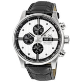 Mido Multifort Chronograph Automatic Silver Dial Black Leather Men's Watch #M005.614.16.031.01 - Watches of America