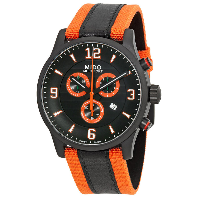 Mido Multifort Chronograph Black Dial Men's Watch #M005.417.36.050.70 - Watches of America