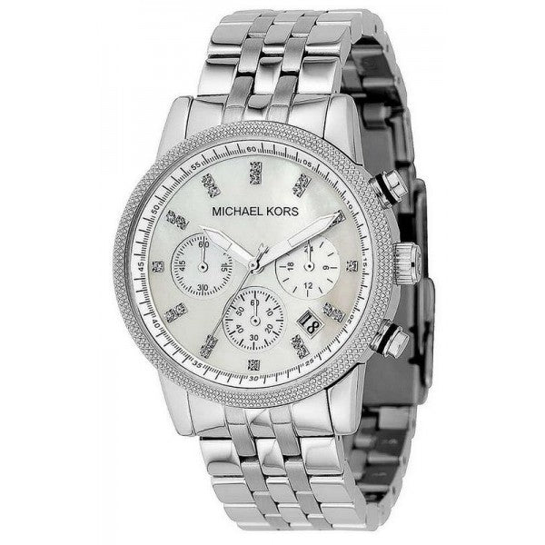 Michael Kors Jet Set Chronograph Mother of Pearl Dial Ladies Watch  MK5020 - Watches of America