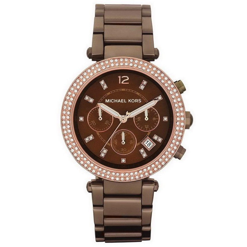 Michael Kors Parker Chronograph Chocolate Ladies Watch  MK5578 - Watches of America