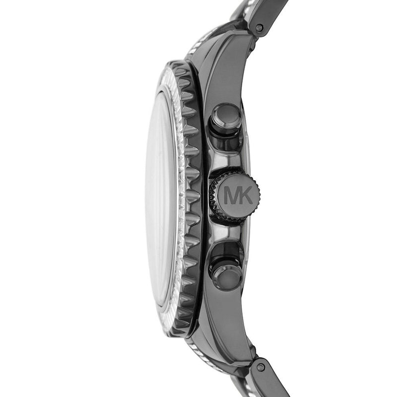 Michael Kors Everest Cronógrafo Cuarzo Cristal Esfera Negra Reloj Mujer MK6974