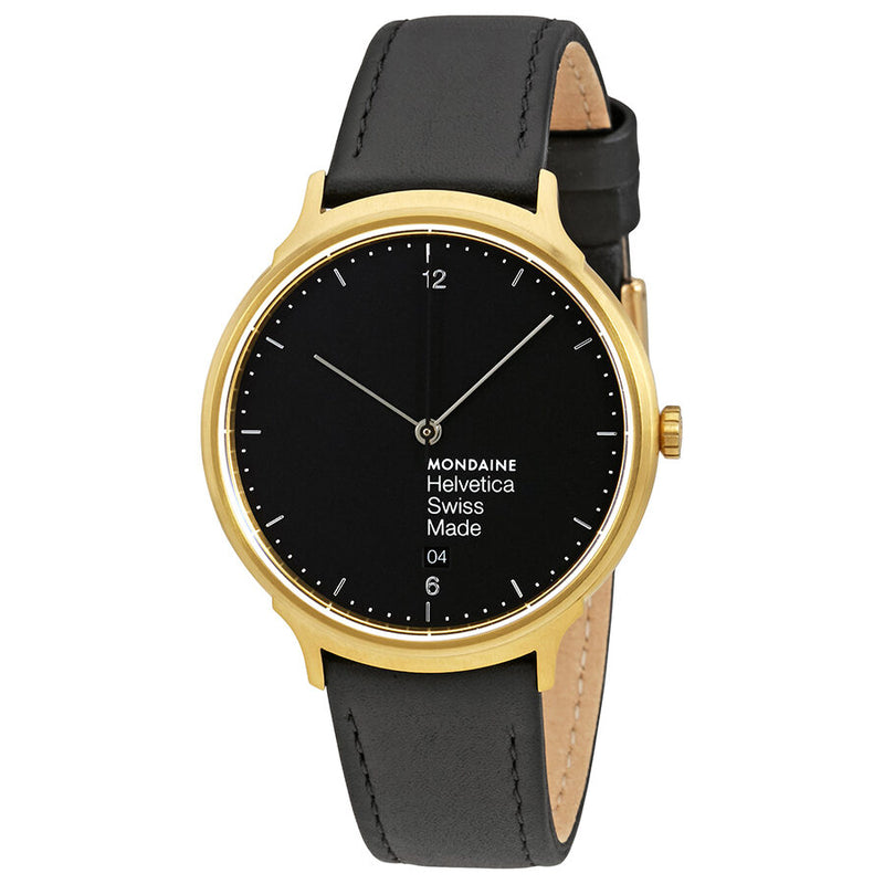 Mondaine Helvetica No1 Light Black Dial Men's Watch #MH1.L2221.LB - Watches of America