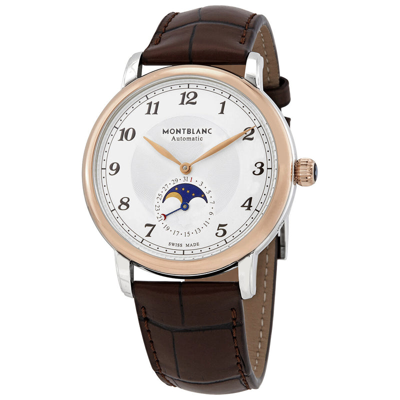 Montblanc Star Legacy Moonphase Automatic Silver Dial Men's Watch #117580 - Watches of America