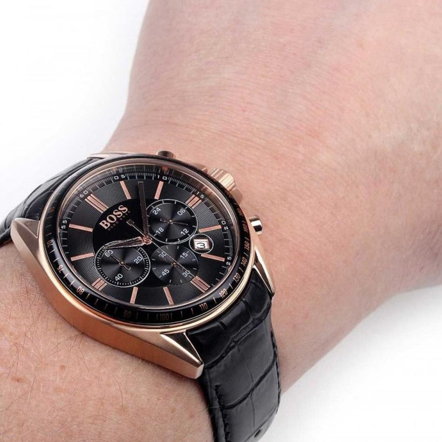 Hugo boss rose gold mens watch deals
