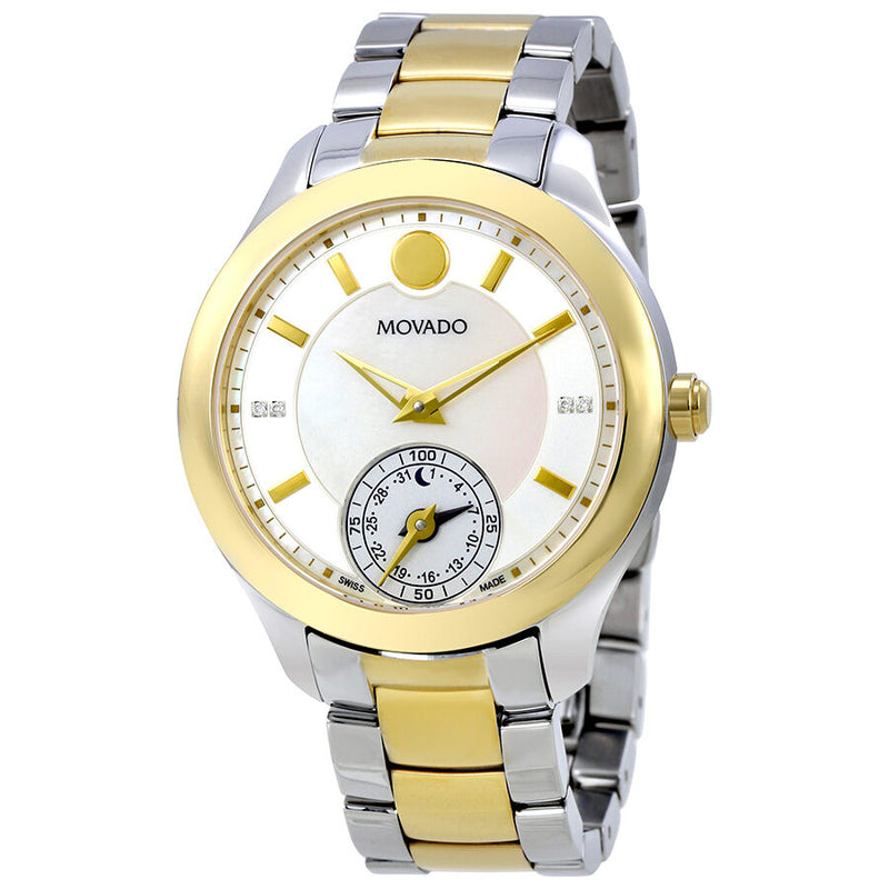 Movado Bellina Motion Silver Metallic White Mother of Pearl Dial Ladies Smart Watch #0660005 - Watches of America