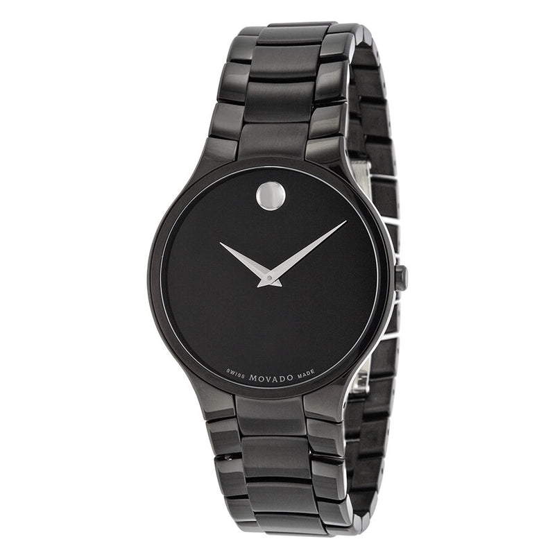 Movado Black Dial Black IP Stainless Steel Unisex Watch #0606594 - Watches of America