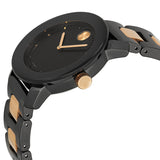 Movado Bold Black Dial Black Ceramic and Steel Bracelet Unisex Watch #3600183 - Watches of America #2