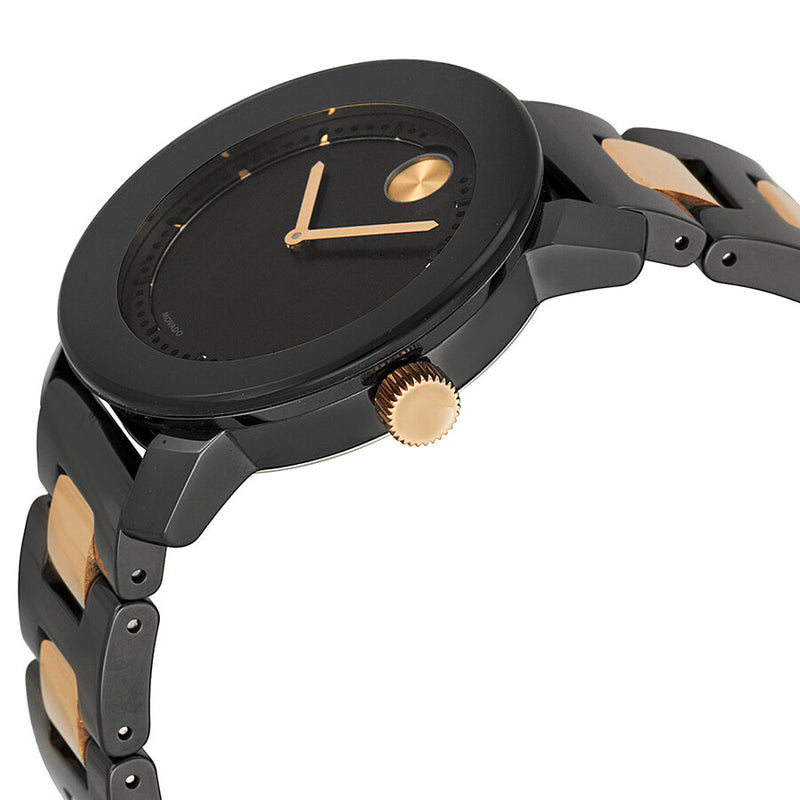 Movado Bold Black Dial Black Ceramic and Steel Bracelet Unisex Watch #3600183 - Watches of America #2