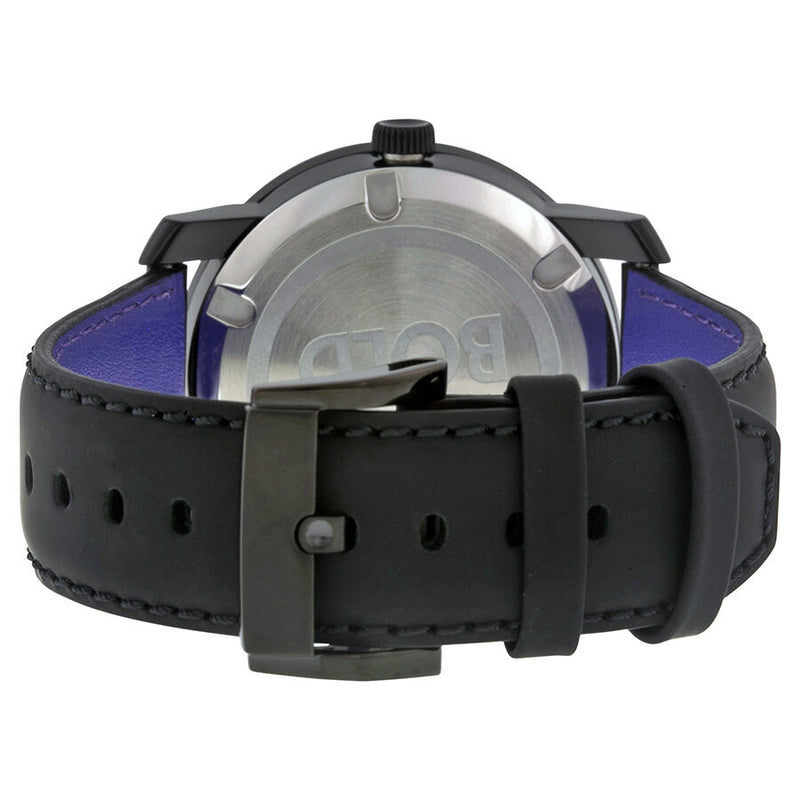 Movado Bold Black Dial Black Leather Unisex Watch #3600225 - Watches of America #3