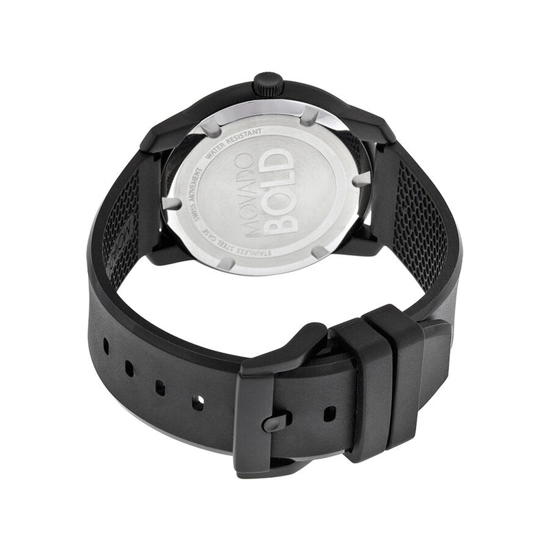 Movado Bold Black Dial Black Polyurethane Unisex Watch #3600191 - Watches of America #3