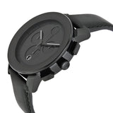 Movado Bold Black Dial Chronograph Leather Men's Watch #3600089 - Watches of America #2