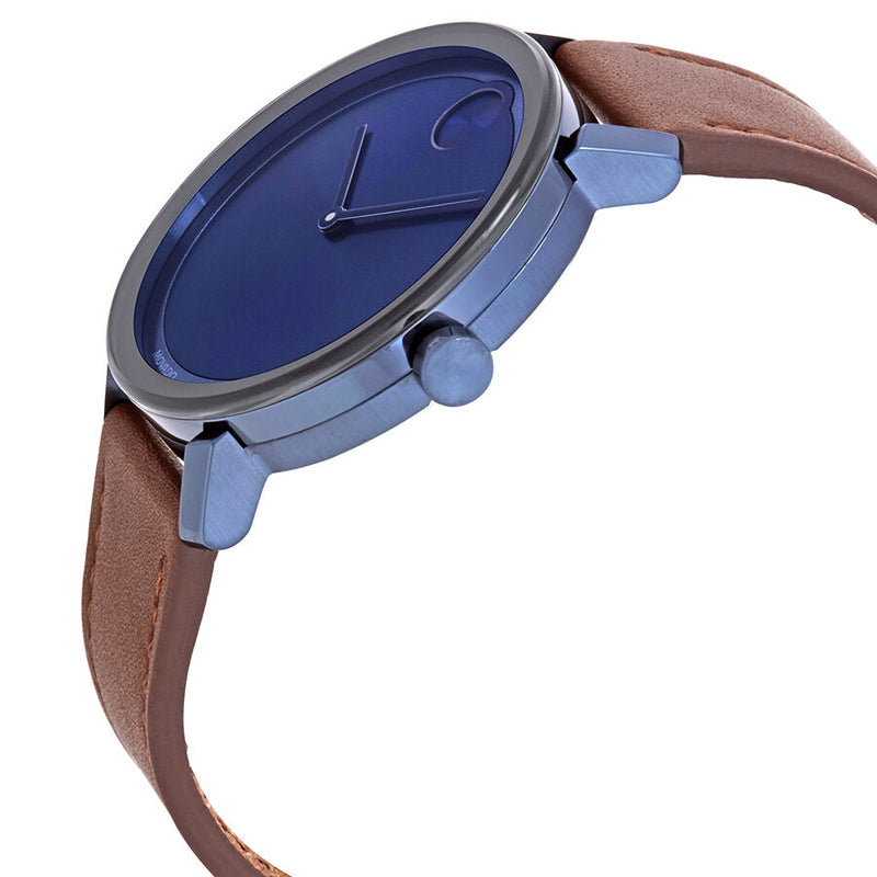 Movado Bold Blue Dial Brown Leather Men's Watch #3600520 - Watches of America #2