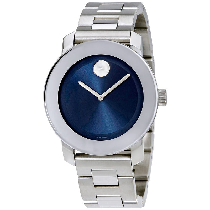 Movado Bold Blue Dial Reloj de acero inoxidable para mujer 3600396