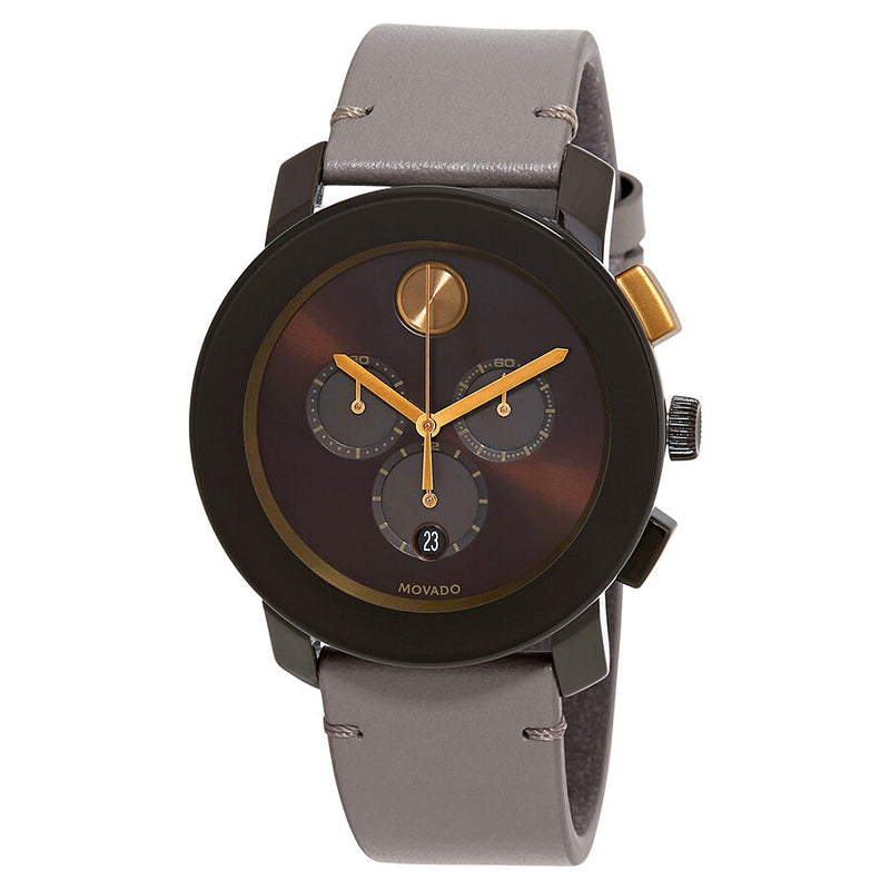 Movado Bold Brown Sunray Dial Men's Chronograph Watch #3600445 - Watches of America