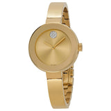 Movado Bold Champagne Dial Yellow Gold PVD Ladies Watch #3600201 - Watches of America