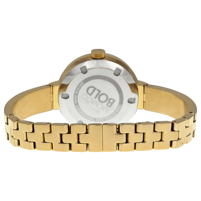 Movado Bold Champagne Dial Yellow Gold PVD Ladies Watch #3600201 - Watches of America #3