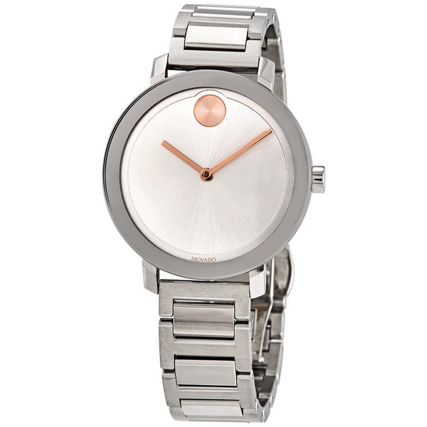 Movado BOLD Evolution Silver Metallic Dial Ladies Watch #3600647 - Watches of America