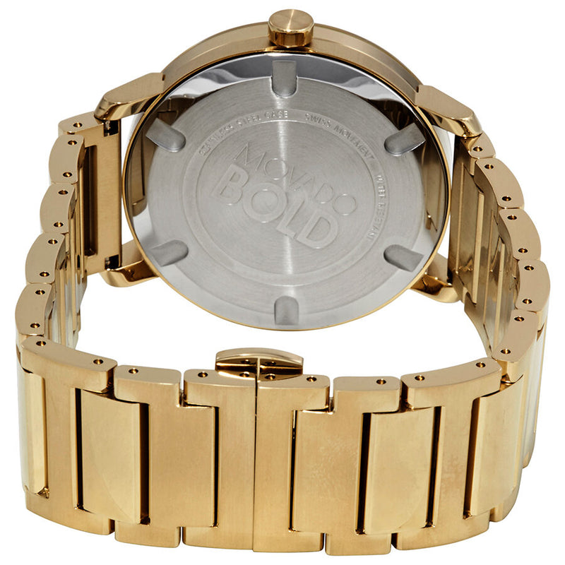 Movado Bold Gold Dial Yellow Gold Ion-plated Men's Watch #3600508 - Watches of America #3