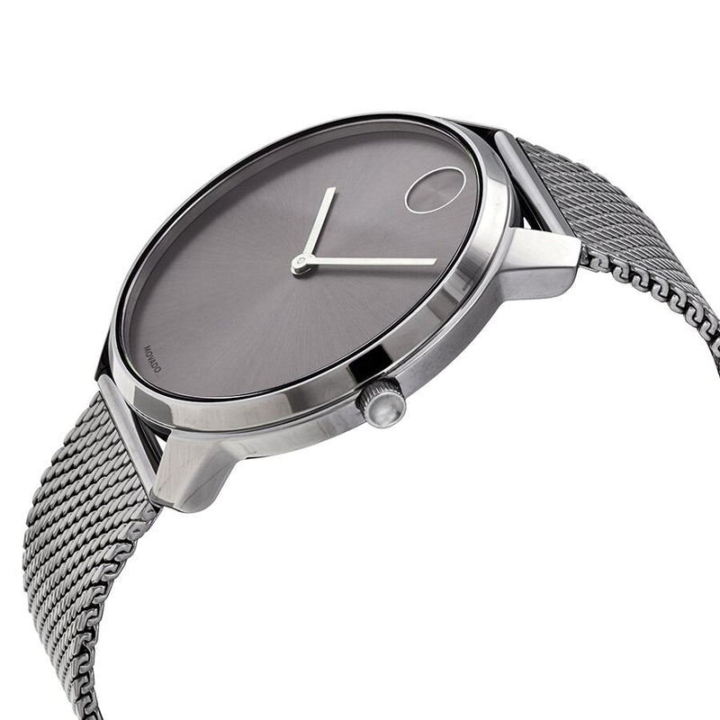 Movado Bold Grey Dial Stainless Steel Mesh Men's Watch #3600599 - Watches of America #2