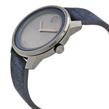 Movado Bold Gunmetal Grey Dial Blue Suede  Men's Watch #3600454 - Watches of America #2