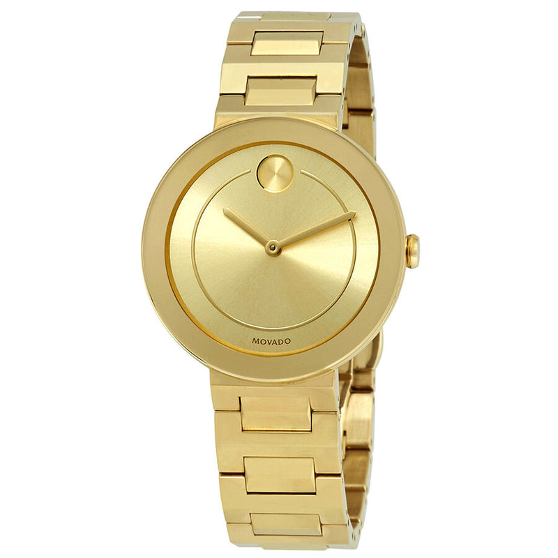 Movado Bold Light Gold Dial Light Gold-toned Ladies Watch #3600498 - Watches of America