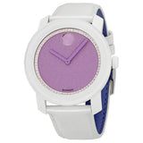 Movado Bold Lavender Dial Patent Leather Strap Ladies Watch #3600219 - Watches of America