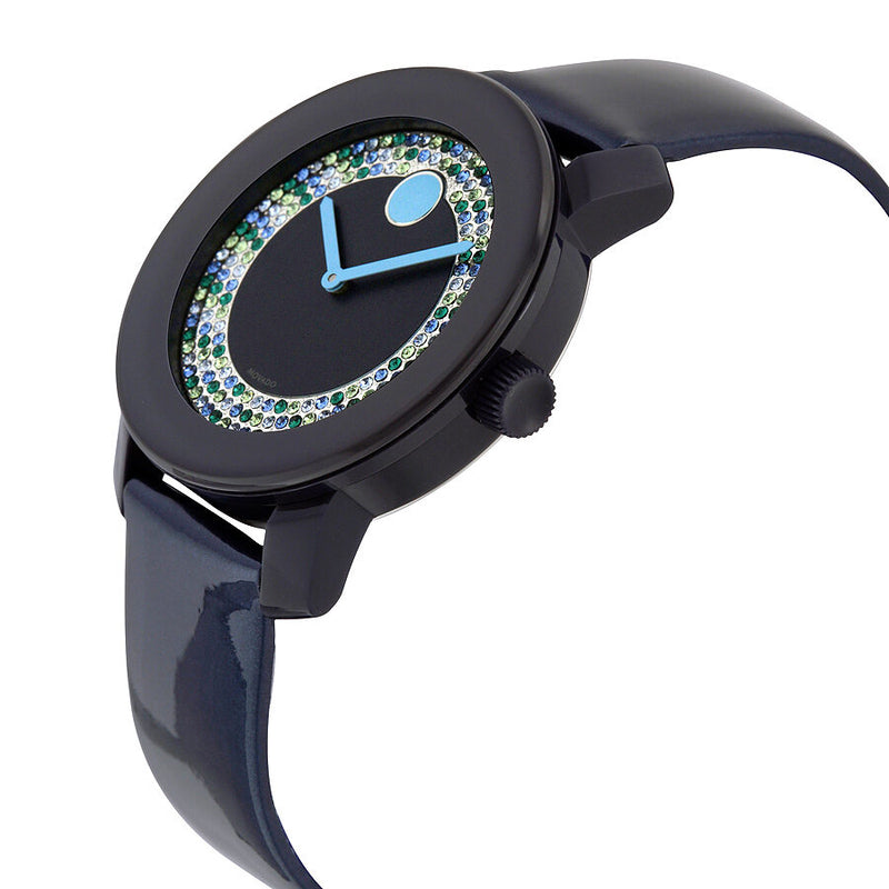 Movado Bold Navy Blue Pave Crystals Dial Ladies Watch #3600320 - Watches of America #2