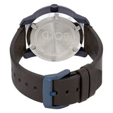 Movado Bold Navy Blue Sunray Dial Brown Leather Men's Watch #3600461 - Watches of America #3