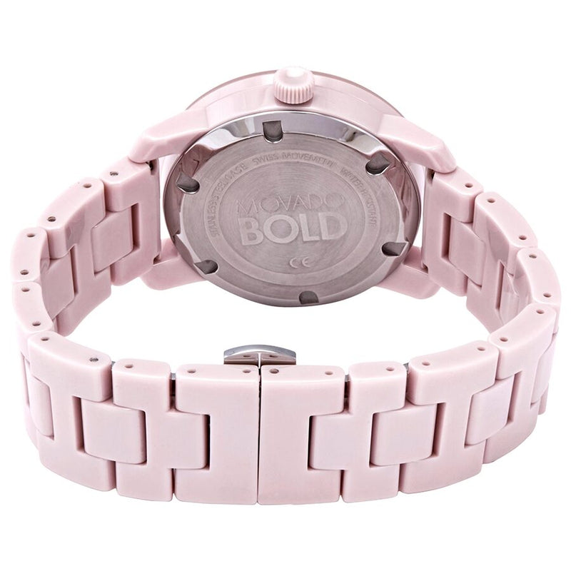 Movado Bold Pink Crystal Dial Ladies Watch 3600536 Watches of America