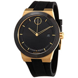 Movado Bold Quartz Black Dial Black Silicone Men's Watch #3600623 - Watches of America