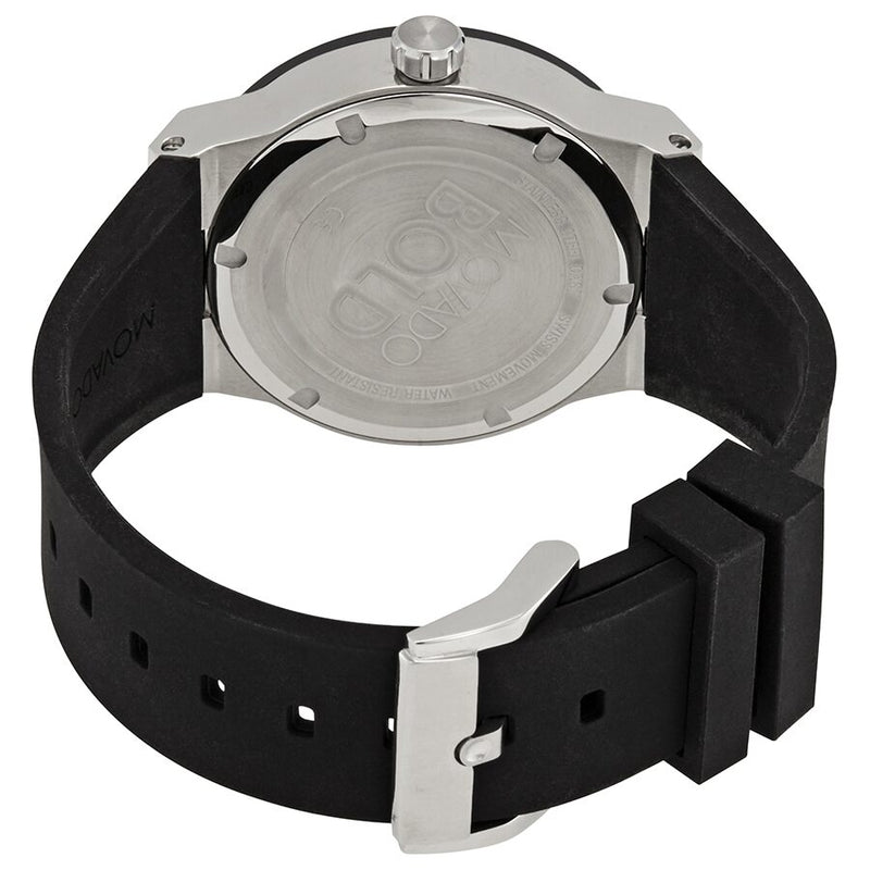 Movado Bold Quartz Black Dial Black Silicone Men's Watch #3600624 - Watches of America #3