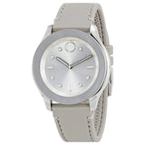 Movado Bold Silver Dial Grey Silicone Ladies Watch #3600412 - Watches of America
