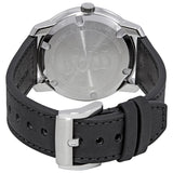 Movado Bold Silver Dial Men's Black Leather Watch #3600468 - Watches of America #3